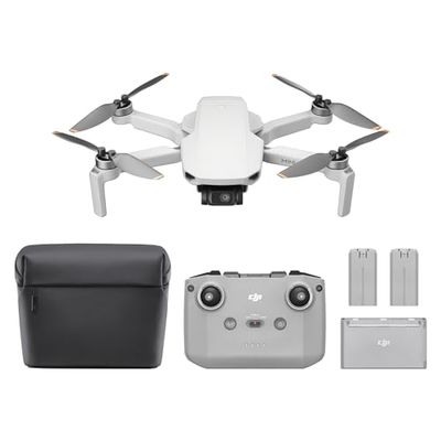 DJI Mini 4K Fly More Combo, drone per adulti, fotocamera 4K HD, meno di 249 g, stabilizzatore 3 assi, trasmissione video 10 km, return automatico, 3 batterie per tempo di volo max 93', C0, QuickShots