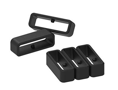 Chofit Reserveringen, compatibel met Garmin Forerunner 945 230 235 620 630 735XT/Approach S20 S5 S6/Fenix 5/6/7/epix 2 armbanden, siliconen, connector, houder, sluiting, ringhouder, lus, zwart