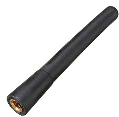 Jurmann Trade GmbH Antenne de toit 18 cm - Courte DIN - Pour réception de FM, AM, DAB, GPS, GSM - Avec 3 adaptateurs filetés M4 M5 M6