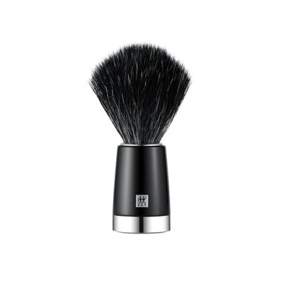 ZWILLING Shaving Brush with Synthetic Hair for Safety Razor Shaving, Vegan, Extra Easy Care and Soft Bristles, Black