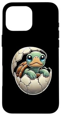 Carino Cartoon Baby Tartaruga cova da Egg Shell Custodia per iPhone 16 Pro Max