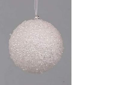 Euronatale L.ESP.Strass Esfera Blanca 100 mm PL-67011, como se Muestra en la Imagen, Unica