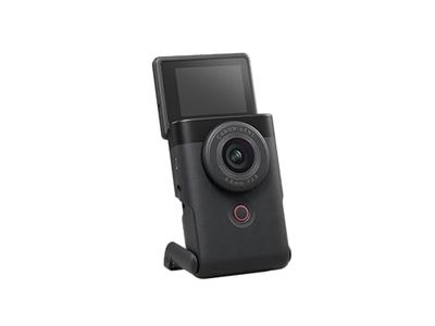 Canon Powershot V10 Vlogging Kit + Accesorios, Cámara Vlogging y Streaming, Sensor 1" 20,9 MP, Vídeo 4K, Objetivo 19mm, Conectividad WiFi, Bluetooth y USB-C, Pantalla Táctil Ángulo Variable, Negro