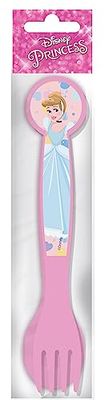 Disney Princess Cinderella Spoon and Fork Set 2 Pink Plastic Cutlery Set