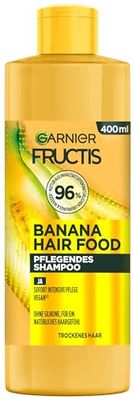 Garnier Fructis Bananenshampoo, voor beschadigd haar, zachte reiniging met licht schuim, voor meer soepelheid en verzorgd haar, veganistische formule, zonder parabenen, Hair Food, 3-in-1, 400 ml