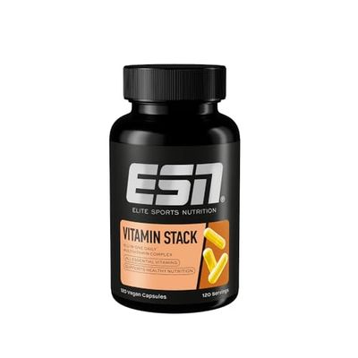 ESN Vitamin Stack, 120 Capsules with All Essentials Vitamins - Laboratory Tested, Made in Germany