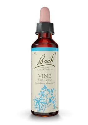 FLEURS DE BACH ORIGINAL - Vine No 32 - Pour plus de respect - Aide à assouplir son autorité - Élixir floral naturel pour le bien-être émotionnel - Compte-Gouttes 20ml - Vegan