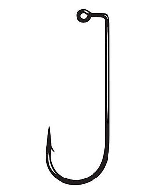 Gamakatsu Zwarte Jig 90, Zware draad, Ronde Bend Jig Hook, 100 Pack, Maat: 3/0