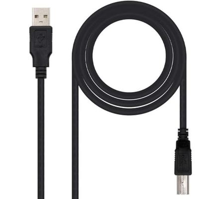 Glowster Câble USB 2.0 pour imprimante, type A/M-B/M 4,5 m Noir Nanocable