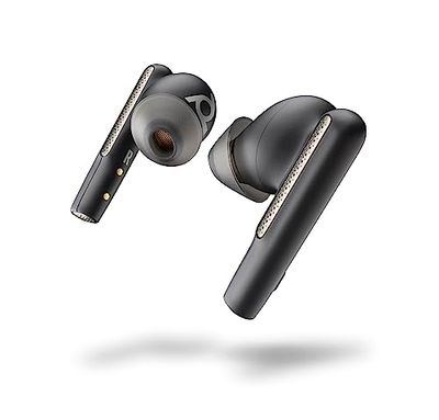 Poly Voyager Free 60/60+, Auricolari Connessione Bluetooth 5.3, USB-A e USB-C, Cancellazione Rumore, Cuscinetti S/M/L, Comandi sul Dispositivo, Autonomia 24 Ore, Compatibile con Windows e mac, Nero