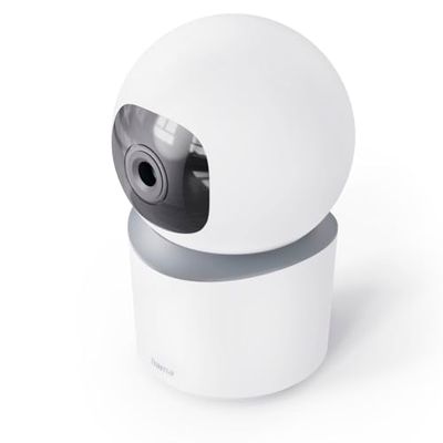 Hama Bewakingscamera voor binnen (slimme WLAN-camera met nachtzicht, 1080p, opname, bewegingsmelder met personenherkenning, intercominstallatie, indoor camera draaibaar, ook voor huisdieren,