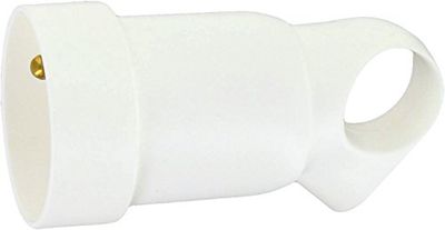 Legrand LEG93904 Pegada de tomada com anel (2 fases terra, 16 A, plástico), cor branca