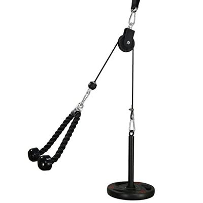 LFJ Home Gym Katrolsysteem, LAT Machine Kabel Katrol Arm Krachttraining Apparatuur met Triceps Touw Onderarm Trainer Fitness Oefening