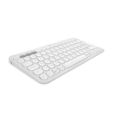 Logitech Pebble Keys 2 K380s clavier sans fil Bluetooth multidispositif, raccourcis personnalisables, fin et portable, Easy-Switch pour Windows, macOS, iPadOS, Android, ChromeOS, FR AZERTY, Blanc