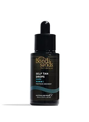 Bondi Sands – Self Tan Drops Dark – solbränna ansikte och kropp i droppar, individuellt doserbar, för en intensiv solbränna, 30 ml