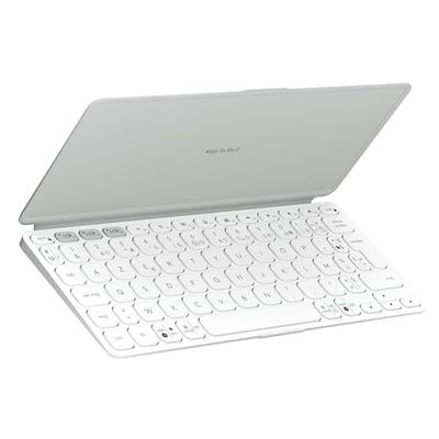 Logitech Keys-to-Go 2, Clavier Bluetooth Portable pour Tablette avec Coque intégrée, Clavier sans Fil Ultra-Mince pour Windows, Android, Linux, iPad, iPhone, Mac, Apple TV, Français AZERTY-Gris Clair