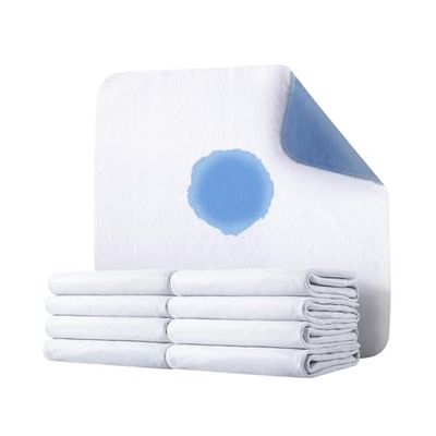VEVOR Washable Underpads, 34 x 36-inch Reusable Bed Pads, Super Absorbent & Fast Drying Incontinence Bedwetting Pad for Bed Sofa and Mattress, Protective Pee Pads for Pet Adult Kid Elderly (10-Pack)
