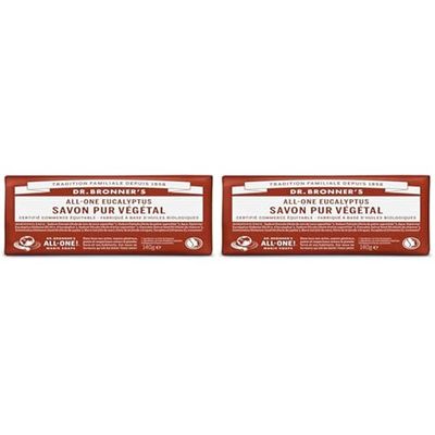 Pain de savon eucalyptus Dr Bronner's 140 g (Lot de 2)