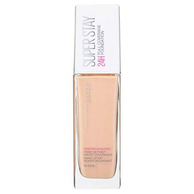 Maybelline New York Foundation, Superstay 24 Hour Longlasting Foundation, Lightweight Feel, Water and Transfer Resistant, 30 ml, Shade: 30, Sand