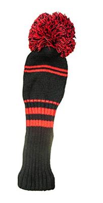 LONGRIDGE Pom Pom Driver Golf Head Cover preto ou vermelho