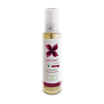 Libifème protéger le gel d'hygiène intime diario avec pH 4.0 - acide lactique + aloe vera + huiles essentielles + lactobacillus - nettoyer et hydrate la peau de la zone intime des femmes - 200 ml