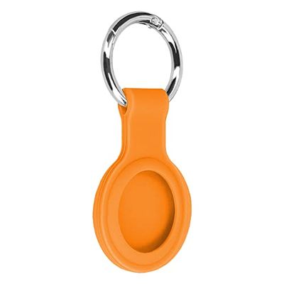 mumbi Custodia per portachiavi compatibile con AirTag in silicone, arancione