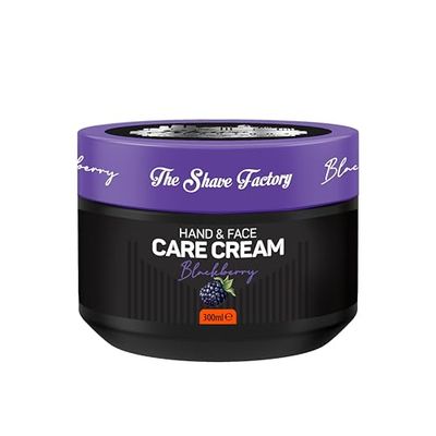The Shave Factory Hand and Face Cream Blackberry 300ML - Hydration, Nourishes Dry Skin, Suitable For Daily Use. Fast Absorption, For Hands and Face. Skin Care For Men