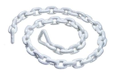 SEACHOICE Chaîne d'ancrage pour Bateau, PVC, Blanc, revêtement 1/4 po x 1,2 m.