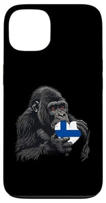 Finland Flag Gorilla Heart Finnish Pride Finn Finnish Roots Case for iPhone 13
