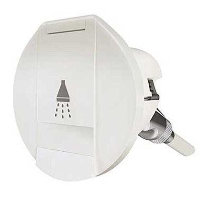 WHITE HOUSING FOR SHOWERHEAD ROUND COVER
