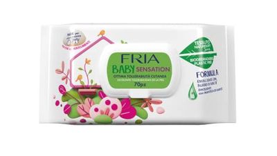 Fria Fria Baby Sensatios emolientes com tampa, 72 toalhetes
