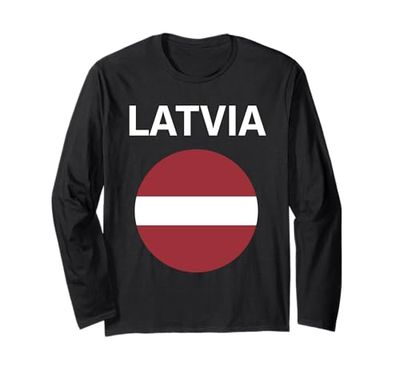 Bandera de Letonia moderna Manga Larga