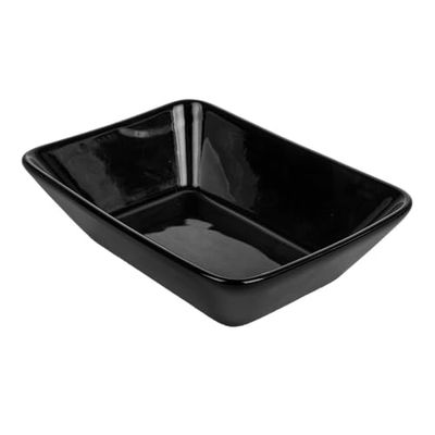 6 unités - Barquille pour frites S 13,5 x 9,4 x 3,2 cm, noir porcelaine