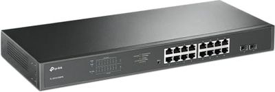 TP-LINK TL-SG1218MPE Géré Gigabit Ethernet (10/100/1000) Connexion Ethernet, supportant l'alimentation via ce port (PoE) Noir