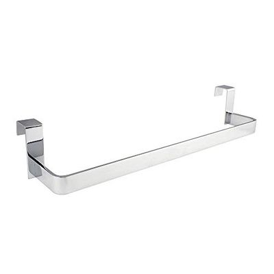 Kibath 321054 Porta Asciugamani Senza Trapani per Mobile da Bagno. Realizzato in Acciaio Inox. Finitura cromata Lunghezza: 29 cm. Non c'è Bisogno di Fare Buchi, Cromo Lucido, 29cm