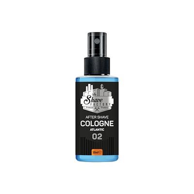 The Shave Factory After Shave Cologne - Atlantic - Lenisce, Rinfresca E Protegge La Pelle Dopo La Rasatura - Fragranza Maschile Di Lunga Durata - Prodotto in Turchia - (50 Ml)