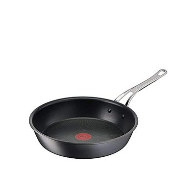 Tefal Jamie Oliver Cook's Classics H9120444 Poêle à frire antiadhésive Passe au four à induction Poignée rivetée Aluminium anodisé dur Noir 24 cm