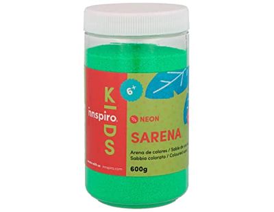 INNSPIRO Sable de couleur neon vert 600 gr, pour décoration et artisanat