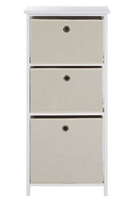 Lindo Cabinet, 3 Fabric Drawers, Natural
