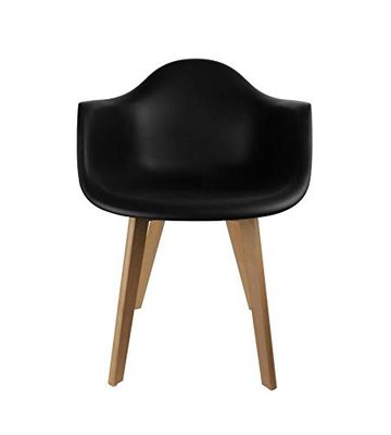 Delamaison Aarhus Fauteuil Scandinave, Noir, Lot De 2