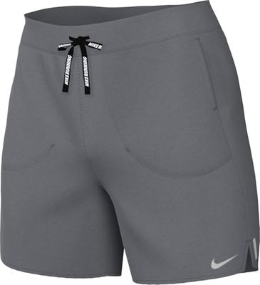 Nike Pantaloncini da Corsa Flex Stride da Uomo, Smoke Grey/Smoke Grey/Reflective Silv, CJ5459-085, L
