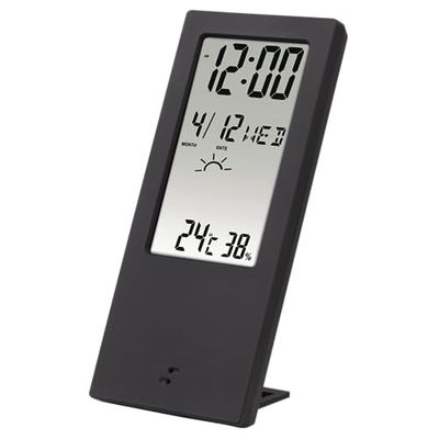 HAMA LCD-thermometer/hygrometer, digitaal display, tijdweergave, alarm- en sluimerfunctie, opslag van de waarden