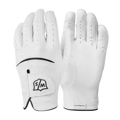 Wilson Staff golfhandskar, turné glove, Gr. M, för män, vänster hand, vit, cabretta-läder, WGJA00648M