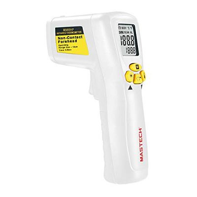 Mastech MS6591P Thermomètre infrarouge 2 Fonctions, mesure de la Température Sans contact des Personnes (32º-42º) et Mesure de la Température de Surface (0ºC-100ºC) 148 x 95 x 50 mm