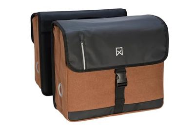Dubbele Canvas Kantoortas Bruin/Zwart