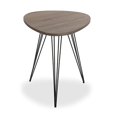 Versa Seatle Table d'appoint pour Le Jardin, Le Balcon ou la terrasse, Porte-Pots, Dimensions (H x l x L) 60 x 50 x 50 cm, Bois et métal, Couleur: Marron et Noir