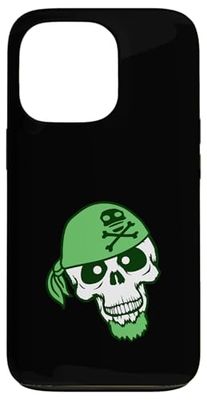 Chapeau de Pirate Squelette Halloween Foulard drôle Bande dessinée Coque pour iPhone 13 Pro