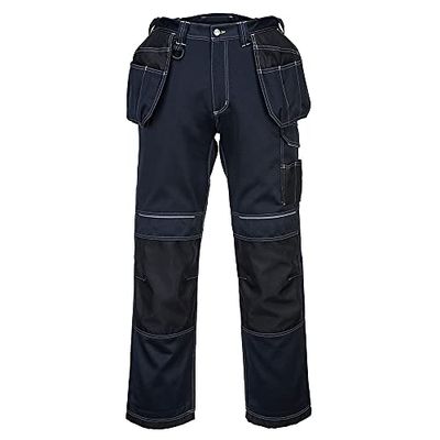 Portwest T602 PW3 Werkbroek met Holsterzakken, Normaal, Marine/zwart, Grootte 33