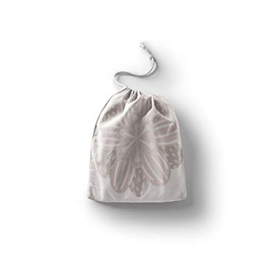 Bonamaison Impreso Algodón Bolsas con Cordón, Bolsa con Cordel para el Hogar y el Almacenamiento de Verduras, Bolso de Compras, Plegable, Ecologica, Reutilizables, Tamaño: 40x50 Cm