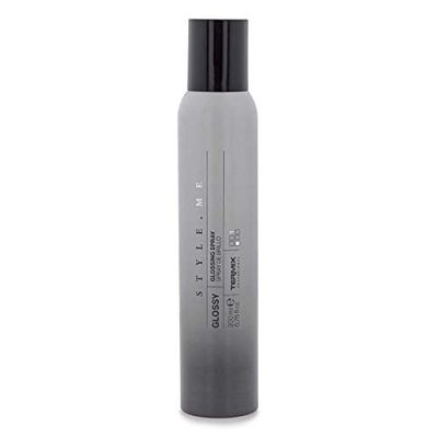 STYLE . ME Spray de Brillance pour Cheveux Coiffeur Professionnel Glossy, Argent, 200 ml